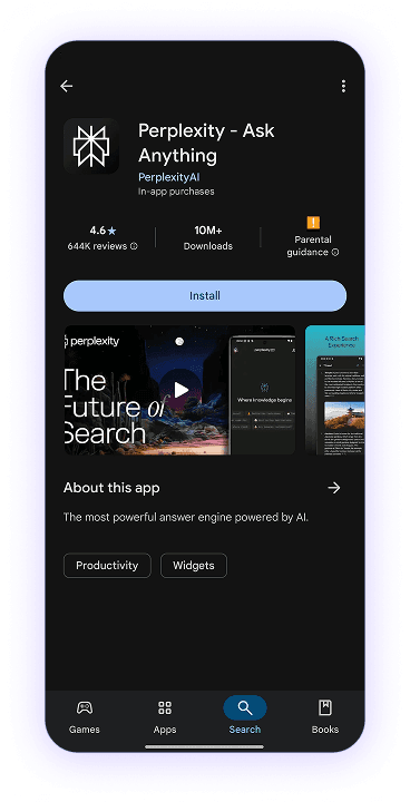 Phone in Play Store